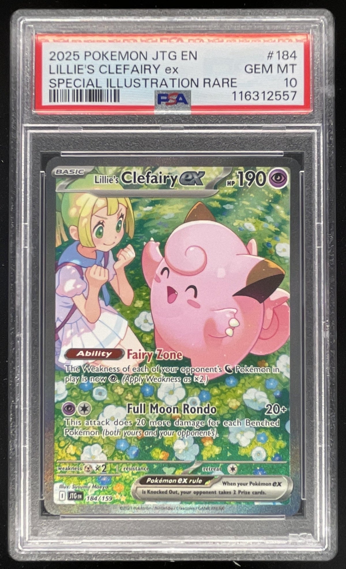 2025 Pokemon Journey Together #184/159 Lillie's Clefairy ex PSA 10