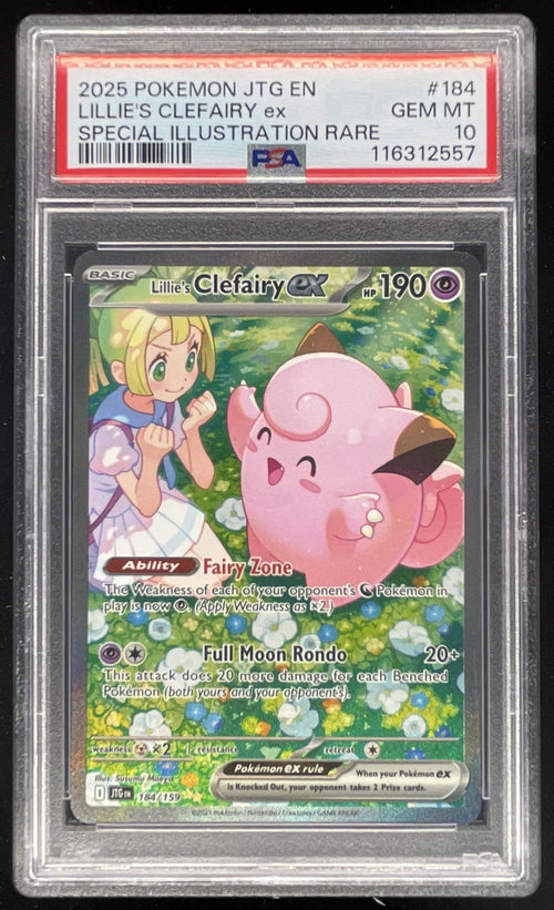 2025 Pokemon Journey Together #184/159 Lillie's Clefairy ex PSA 10