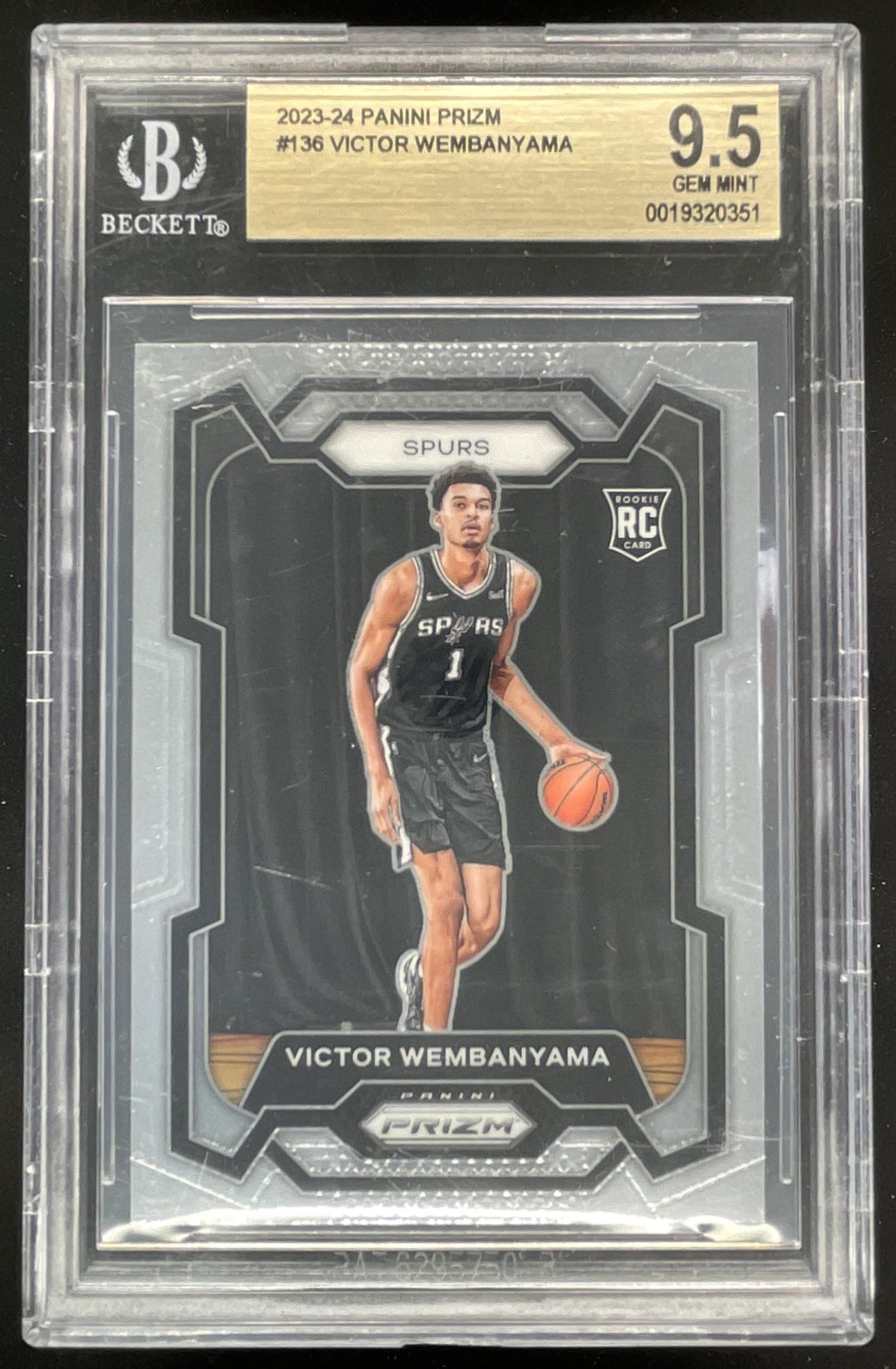 2023-24 Panini Prizm #136 Victor Wembanyama RC BGS 9.5