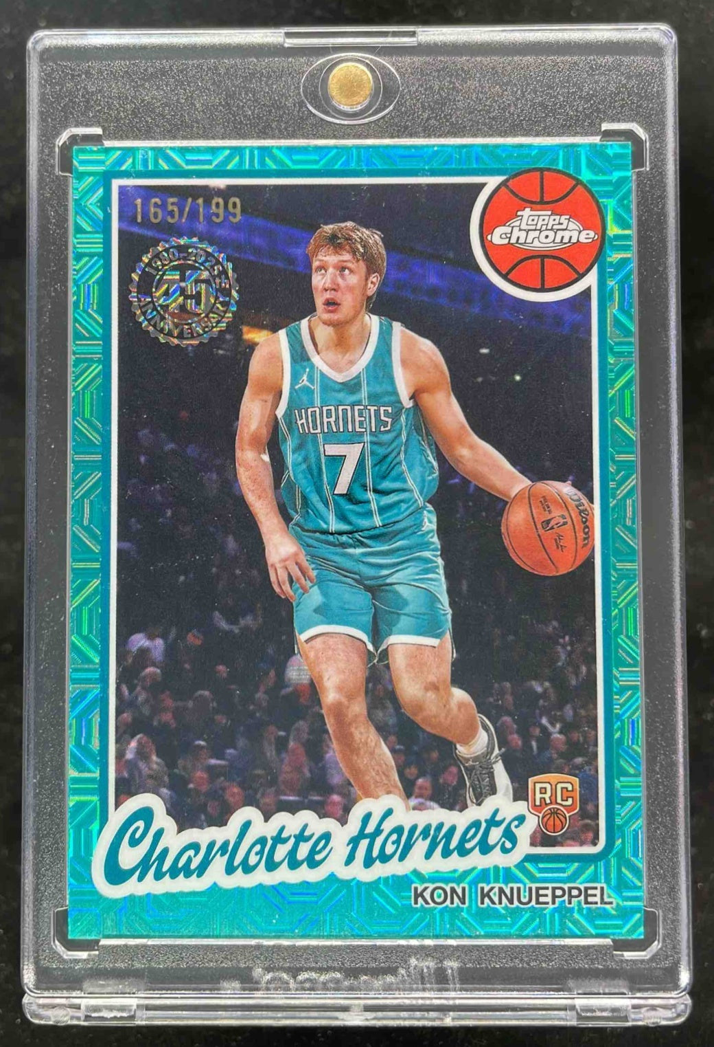 2025-26 Topps 1980-81 Chrome Aqua Mojo Refractor #TC-KK Kon Knueppel RC /199