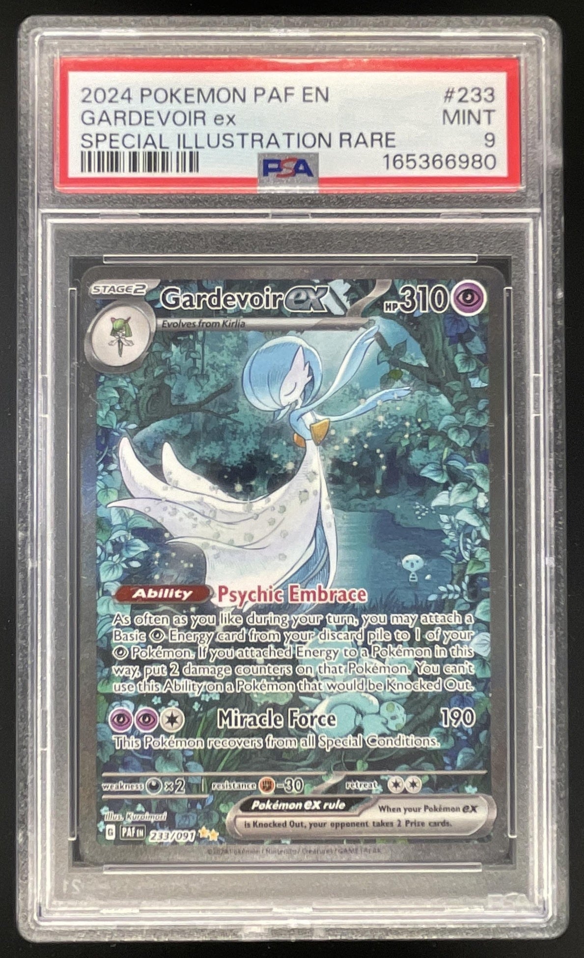 2024 Pokemon Paldean Fates #233/091 Gardevoir ex PSA 9