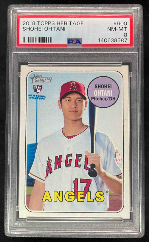 2018 Topps Heritage #600 Shohei Ohtani RC PSA 8