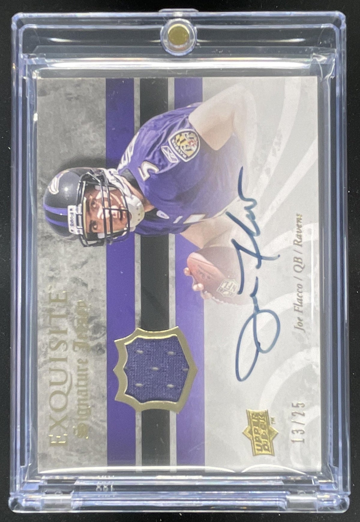 2008 Upper Deck Exquisite Collection Jersey #ESS-JF Joe Flacco RC Auto /25