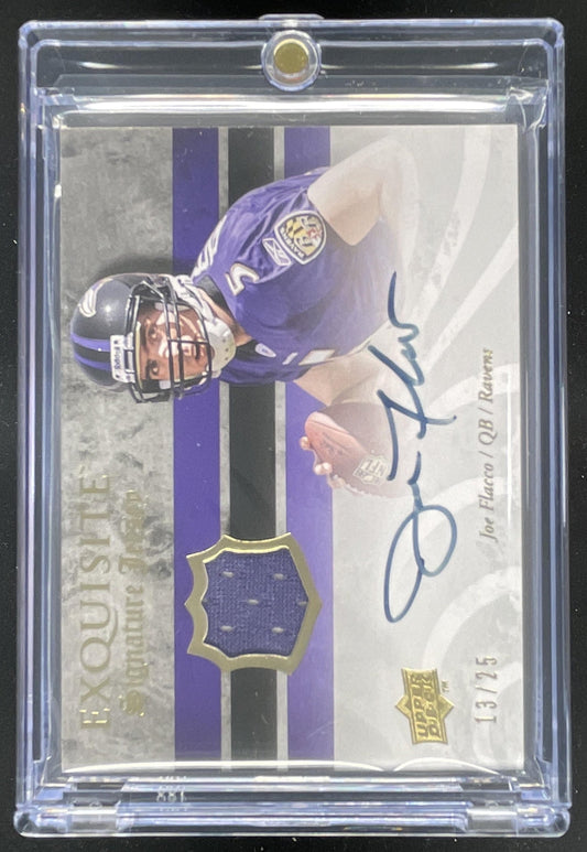 2008 Upper Deck Exquisite Collection Jersey #ESS-JF Joe Flacco RC Auto /25