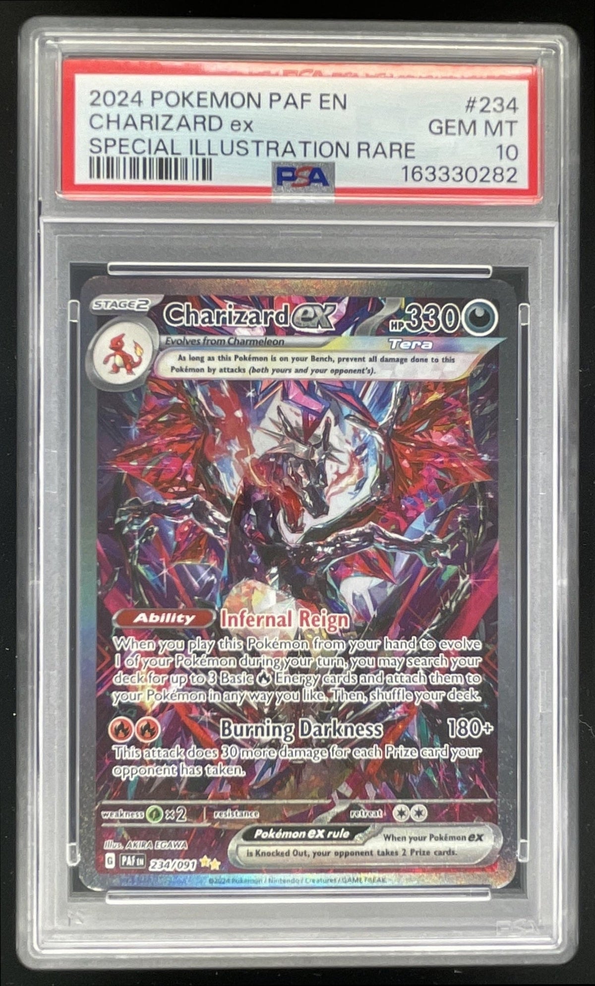 2024 Pokemon Paldean Fates #234/091 Charizard ex PSA 10