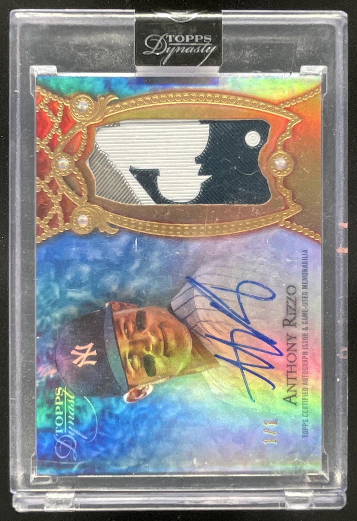 2022 Topps Dynasty Autographed Patch Gold #DAP-ARI1 Anthony Rizzo Auto 1/1