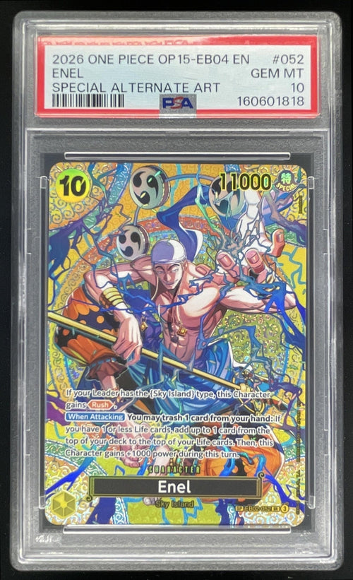 2026 One Piece Adventure on Kami's Island Special Card #EB02-052 Enel PSA 10