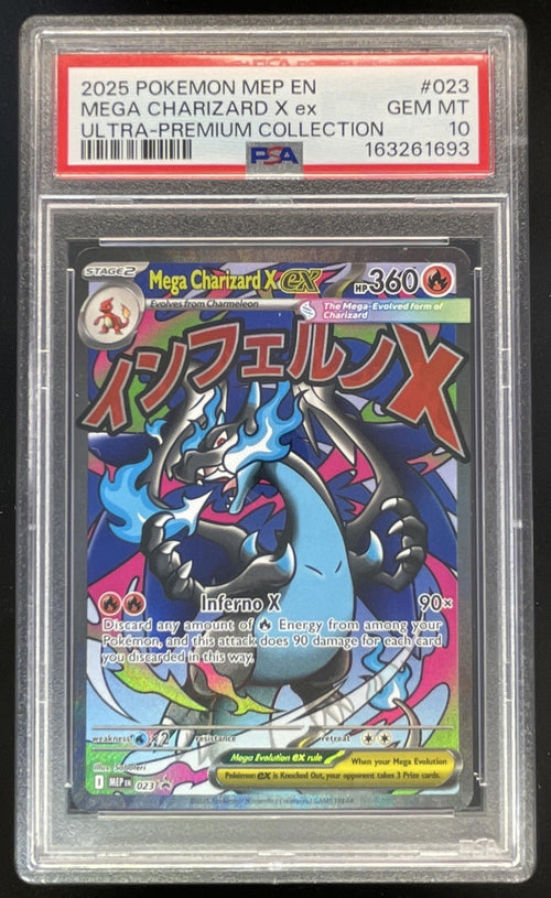 2025 Pokemon MEP Black Star Promos #023 Mega Charizard X ex PSA 10