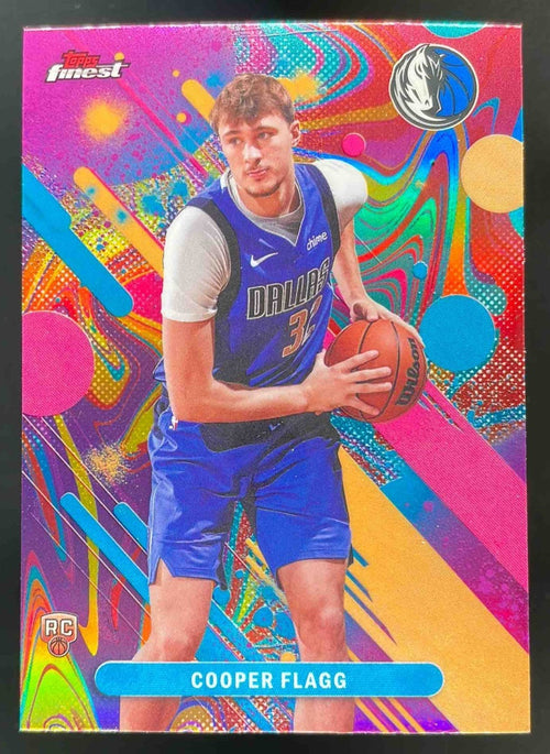 2025-26 Topps Finest Common Oil Spill Refractor #1 Cooper Flagg RC
