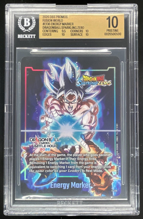 2026 Dragon Ball Super Promos Fusion World Energy Marker Sparkling Zero BGS 10