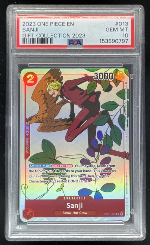 2022 One Piece Romance Dawn #OP01-013 Sanji Rare PSA 10