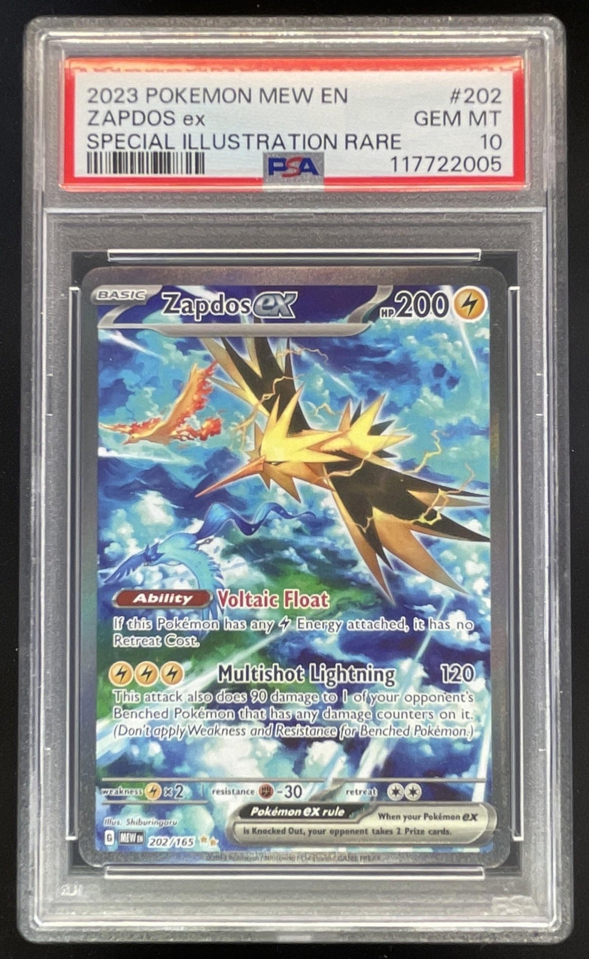 2023 Pokemon SV 151 #202/165 Zapdos ex Special Illustration Rare PSA 10