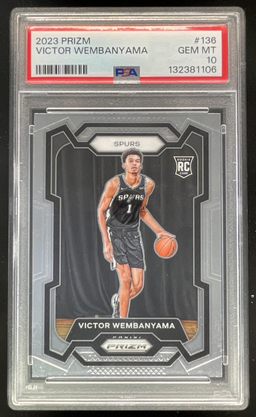 2023-24 Panini Prizm #136 Victor Wembanyama RC PSA 10