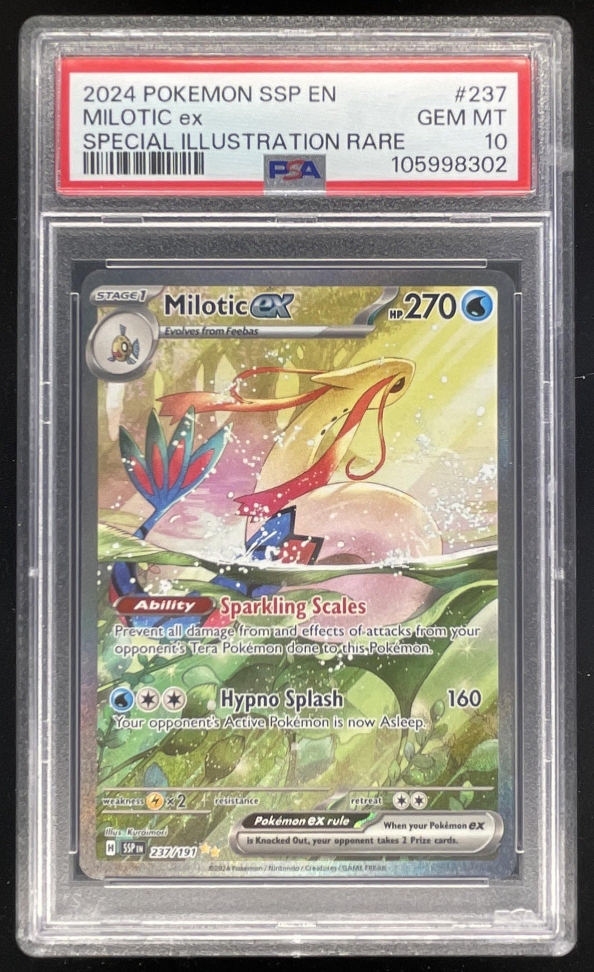 2024 Pokemon Surging Sparks #237/191 Milotic Ex PSA 10
