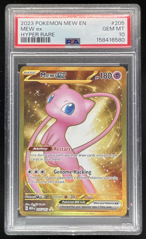 2023 Pokemon SV 151 #205/165 Mew ex Metal Frame PSA 10