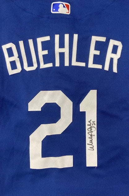 Walker Buehler Autographed Blue Authentic Dodgers Jersey