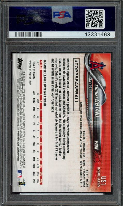 2018 Topps Update Shohei Ohtani #US1 PSA 10