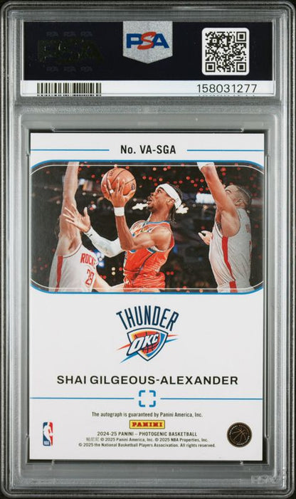 2024 Panini Photogenic Veterans Autographs Shai Gilgeous-Alexander #VASGA Lava PSA 10