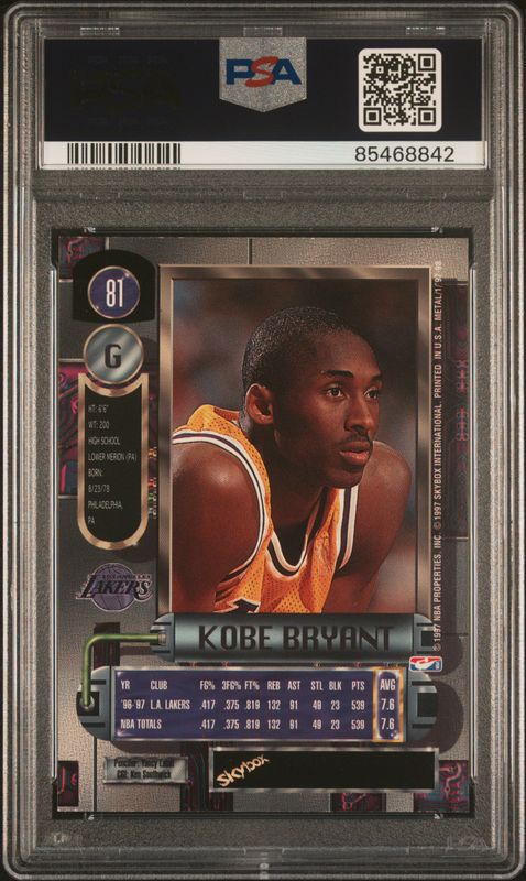 1997 Metal Universe Kobe Bryant #81 PSA 9
