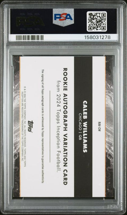 2024 Topps Inception Rookie Autograph Variations Caleb Williams #RAVCW Gold PSA 8