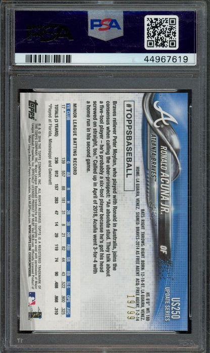 2018 Topps Update Ronald Acuna Jr. #US250 Vintage Stock PSA 8