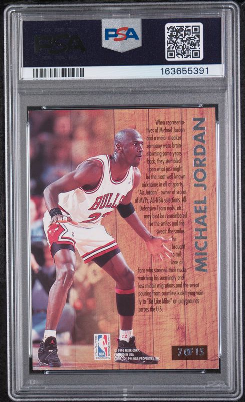 1993 Ultra Famous Nicknames Michael Jordan #7 PSA 8