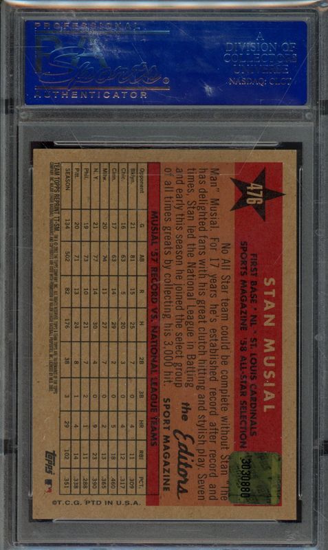 2002 TOPPS TEAM TOPPS STAN MUSIAL PSA/DNA AUTHENTIC AUTO