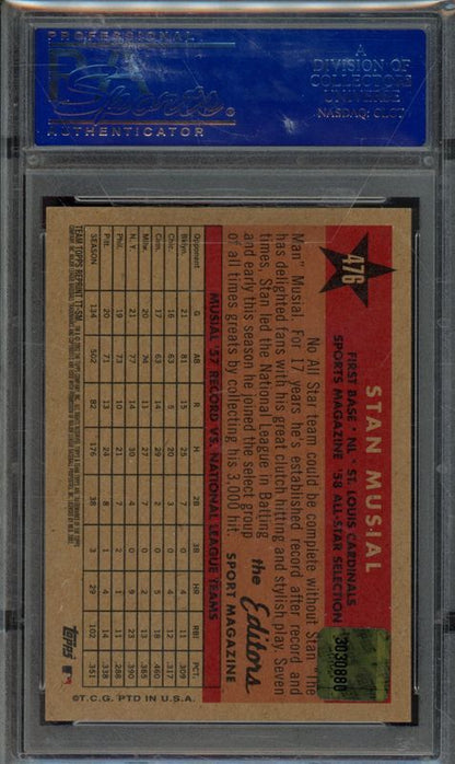 2002 TOPPS TEAM TOPPS STAN MUSIAL PSA/DNA AUTHENTIC AUTO