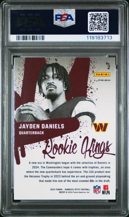 2024 Panini Donruss Optic Rookie Kings Jayden Daniels #2 PSA 10