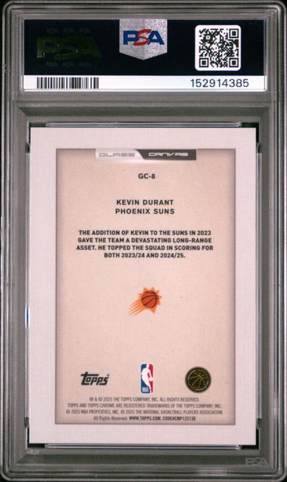 2025 Topps Chrome Glass Canvas Kevin Durant #GC-8 PSA 10