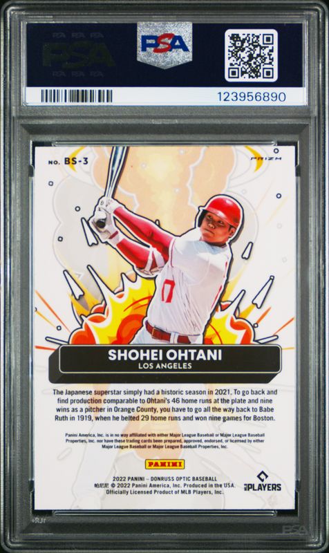2022 Panini Donruss Optic Bomb Squad Shohei Ohtani #BS3 Holo PSA 10