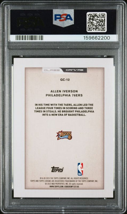 2025 Topps Chrome Glass Canvas Allen Iverson #GC-12 PSA 10