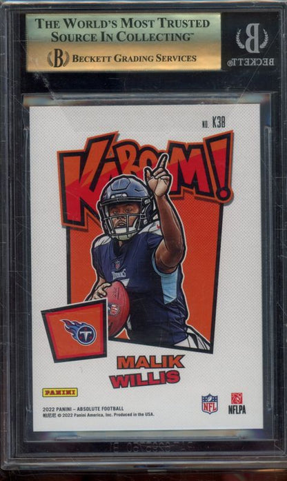 2022 Absolute Kaboom Vertical Malik Willis #38 BGS 9.5