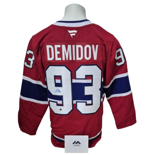 Chandail officiel Fanatics Premium signé - Ivan Demidov domicile Memorable coa