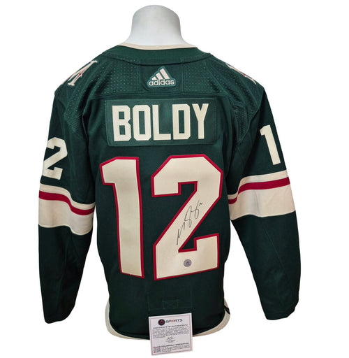 Chandail officiel Adidas signé - Matt Boldy domicile AJs coa