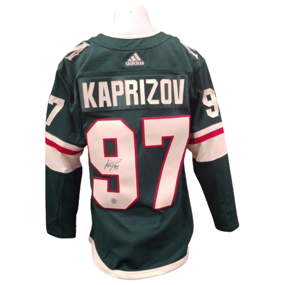 Chandail officiel Adidas signé - Kirill Kaprizov domicile AJs coa