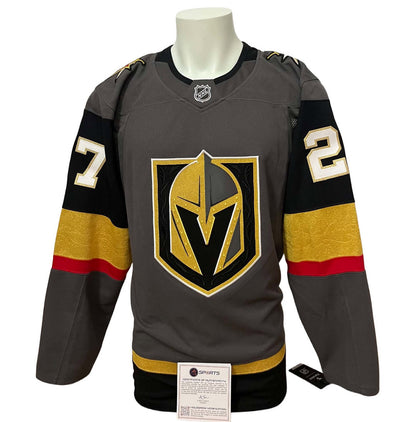 Chandail officiel Fanatics Premium signé - Shea Theodore gris Fanatics coa