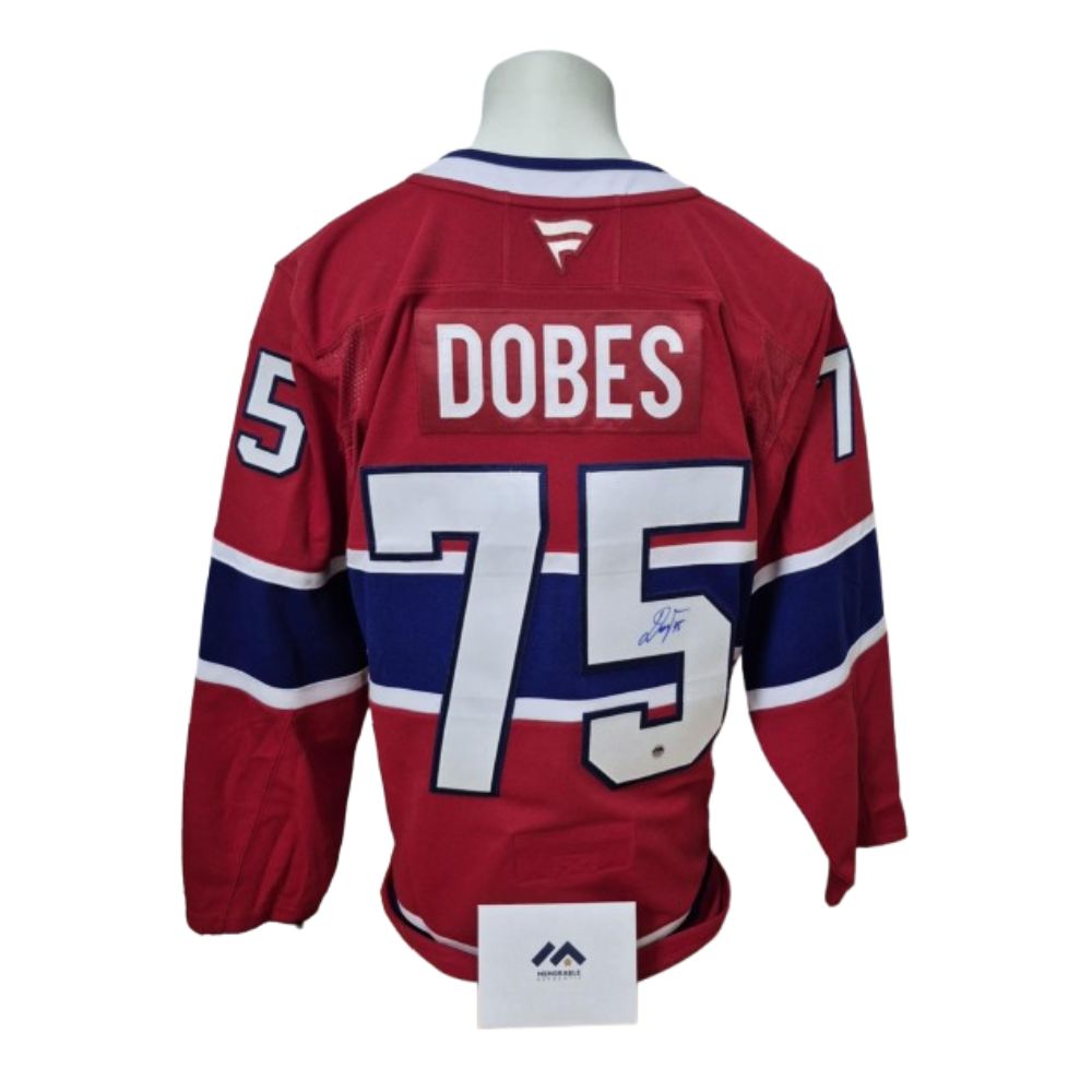 Chandail officiel Fanatics Premium signé - Jakub Dobes domicile Memorable coa