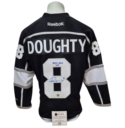Chandail officiel Reebok vintage signé - Drew Doughty domicile inscrit AJs coa