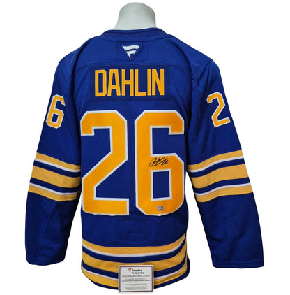 Chandail officiel Fanatics Premium signé - Rasmus Dahlin domicile Fanatics coa