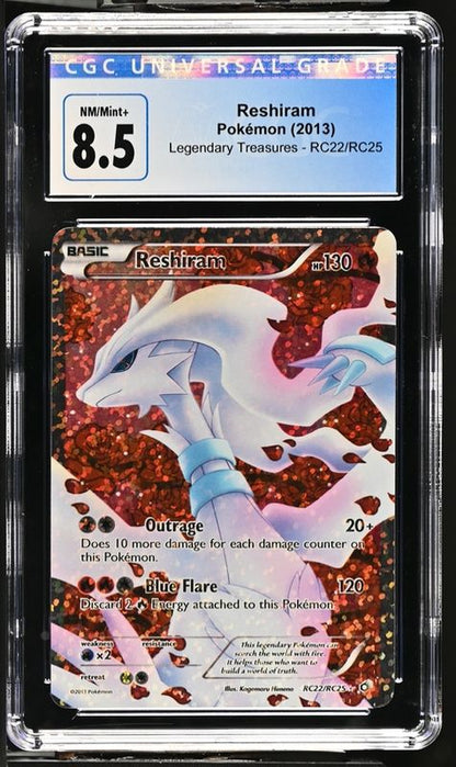 2013 Legendary Treasures - English Reshiram #RC22/RC25 Radiant Collection Holo CGC 8.5