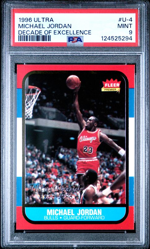 1996 Ultra Decade of Excellence Michael Jordan #U-4 PSA 9