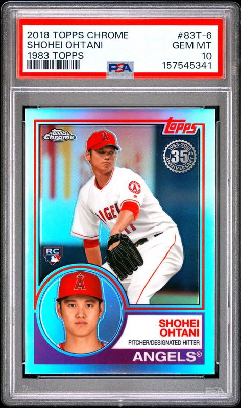 2018 Topps Chrome 1983 Topps Shohei Ohtani #83T-6 PSA 10