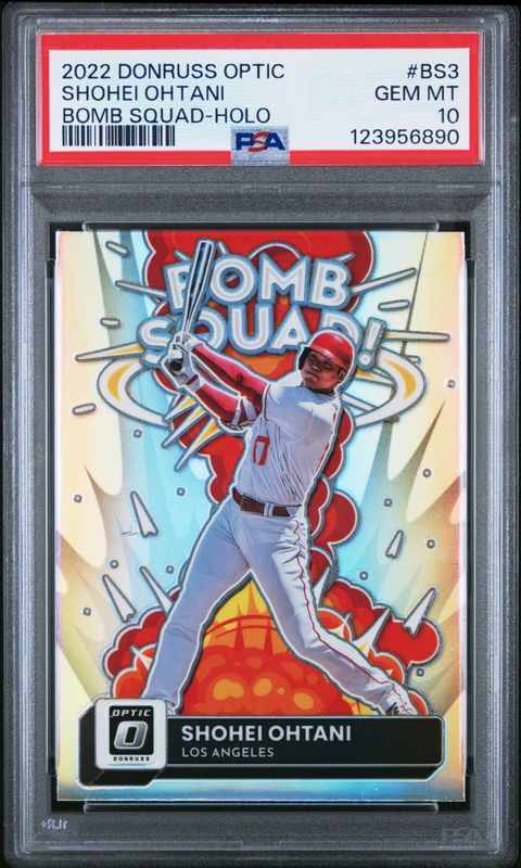 2022 Panini Donruss Optic Bomb Squad Shohei Ohtani #BS3 Holo PSA 10