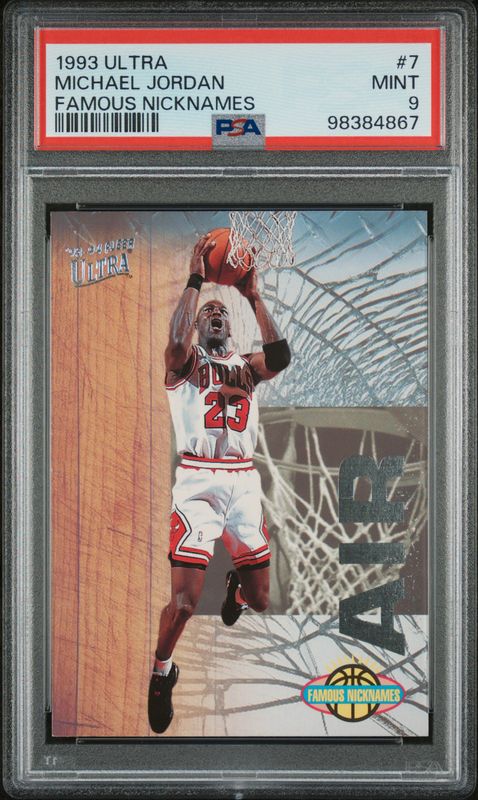 1993 Ultra Famous Nicknames Michael Jordan #7 PSA 9