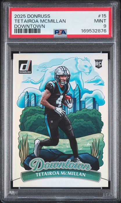 2025 Panini Donruss Downtown Tetairoa Mcmillan #15 PSA 9