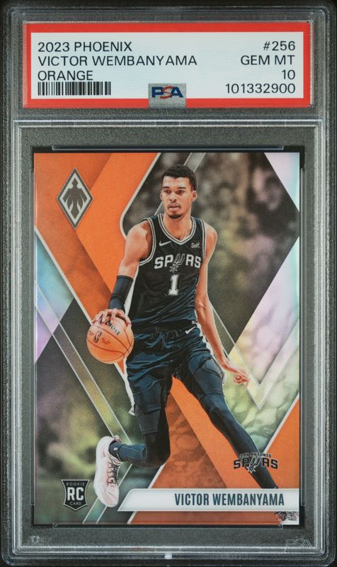 2023 Panini Phoenix Victor Wembanyama #256 Orange PSA 10