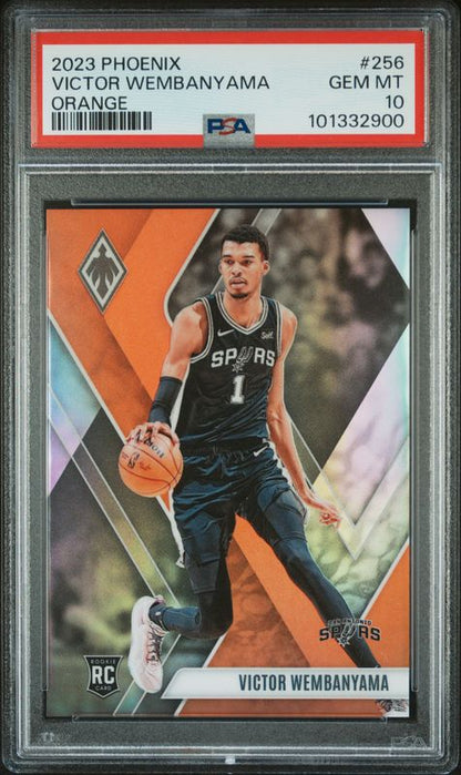 2023 Panini Phoenix Victor Wembanyama #256 Orange PSA 10