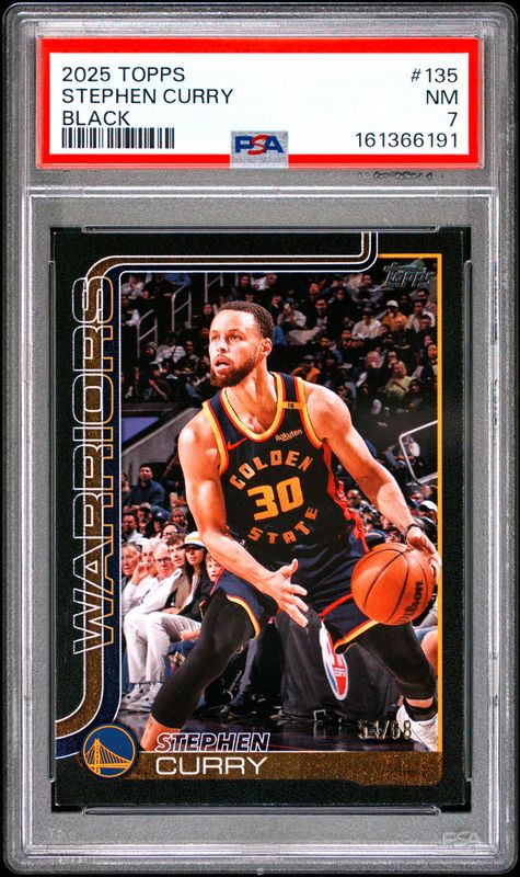 2025 Topps Stephen Curry #135 Black PSA 7