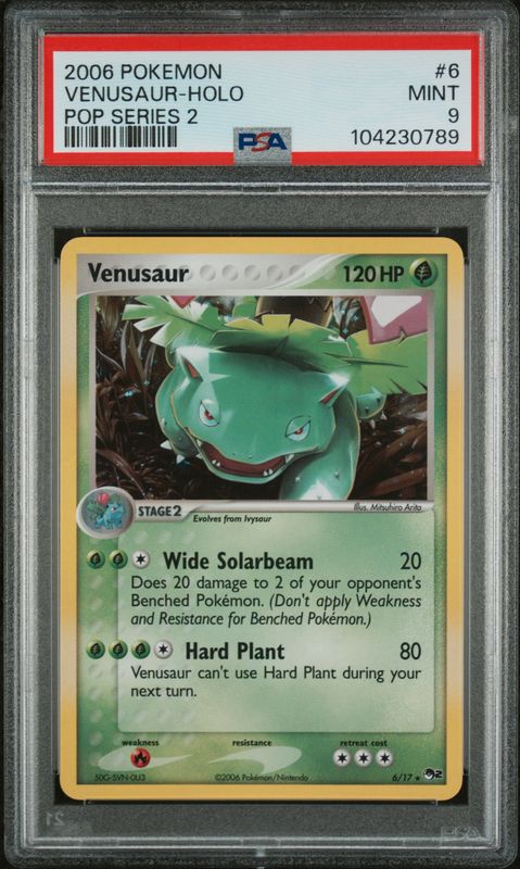 2006 Pokemon Pop Series 2 Venusaur-Holo #6 PSA 9